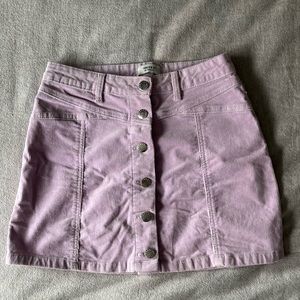 Light purple corduroy mini skirt Size 27
